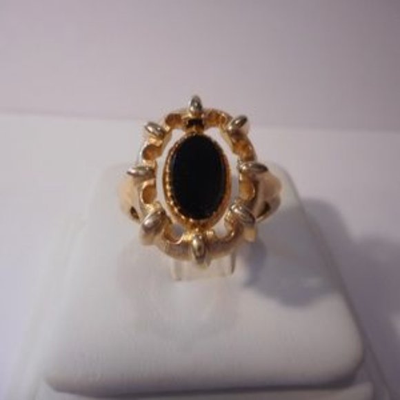 "Vintage Avon Convertible Ring Black White Size 7 " - Picture 4 of 7